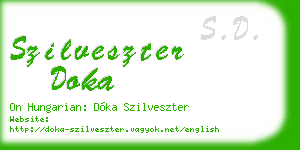 szilveszter doka business card