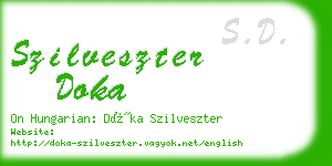 szilveszter doka business card